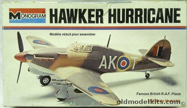 Monogram 1/48 Hawker Hurricane Mk IIA/Mk IIB/Mk IIC/Mk IID/Mk IV - White Box Issue, 6802 plastic model kit